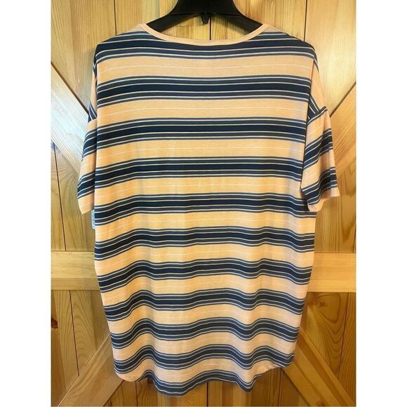 LuLaRoe Irma Tunic Shirt Size XS Striped Short Sleeves nwt (3521) - Picture 5 of 5